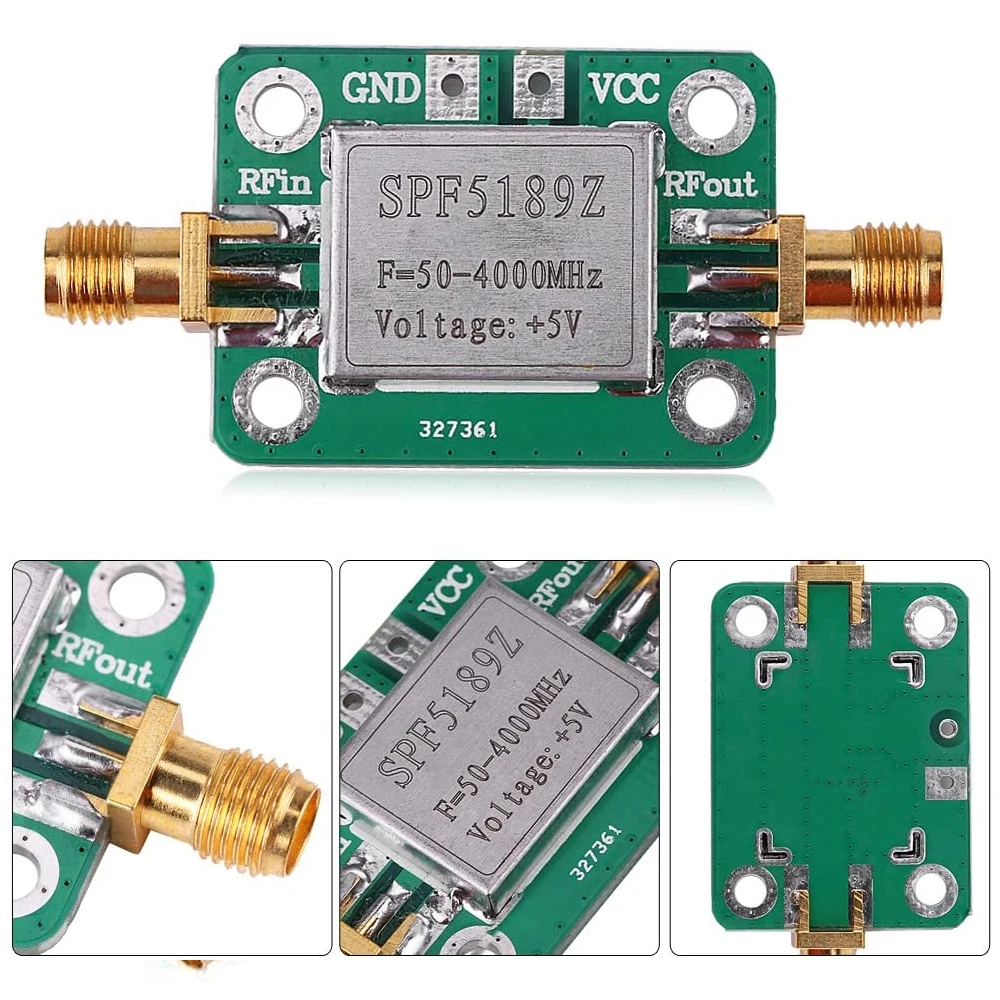 SPF5189 with Shielding Shell RF Signal Receiver Low Noise Wideband Radio Frequency LAN 50-4000MHz NF=0.6dB Amplifier Module rf amplifier