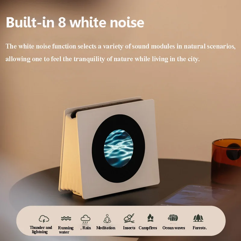 Portable Clock Bluetooth Speaker Wireless White Noise Sleep Aid Audio System HD Lyrics Display Soundbar Music Box Stereo Sound