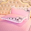 Lace Bed Sheet Sets Home Cute Bed Sheets Queen/King Size Bedspread Cotton Warm Cushion Bed Skirt 1/3 Pcs Bed Sheets 4
