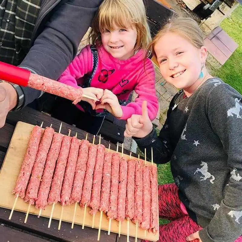 Homemade Sausage Stuffer Kabob Machine Stuffer Dishwasher Safe Manual Sausage Maker for Skewers Kitchen BBQ Salami Make Machine