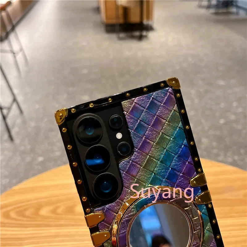 Luxury Mirror Weave Pattern Phone Case For Iphone Pro Max Plus_voghion.com
