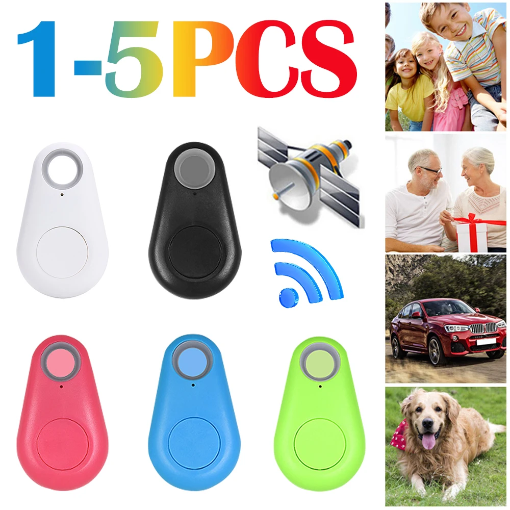 Wallet Tracker Smart Tracker Bluetooth Tracker Smart Mini GPS Tracker Dog Pets Bluetooth-Compatible 4.0 Anti-lost Alarm GPS Locator Wireless Positioning Wallet Pet Key