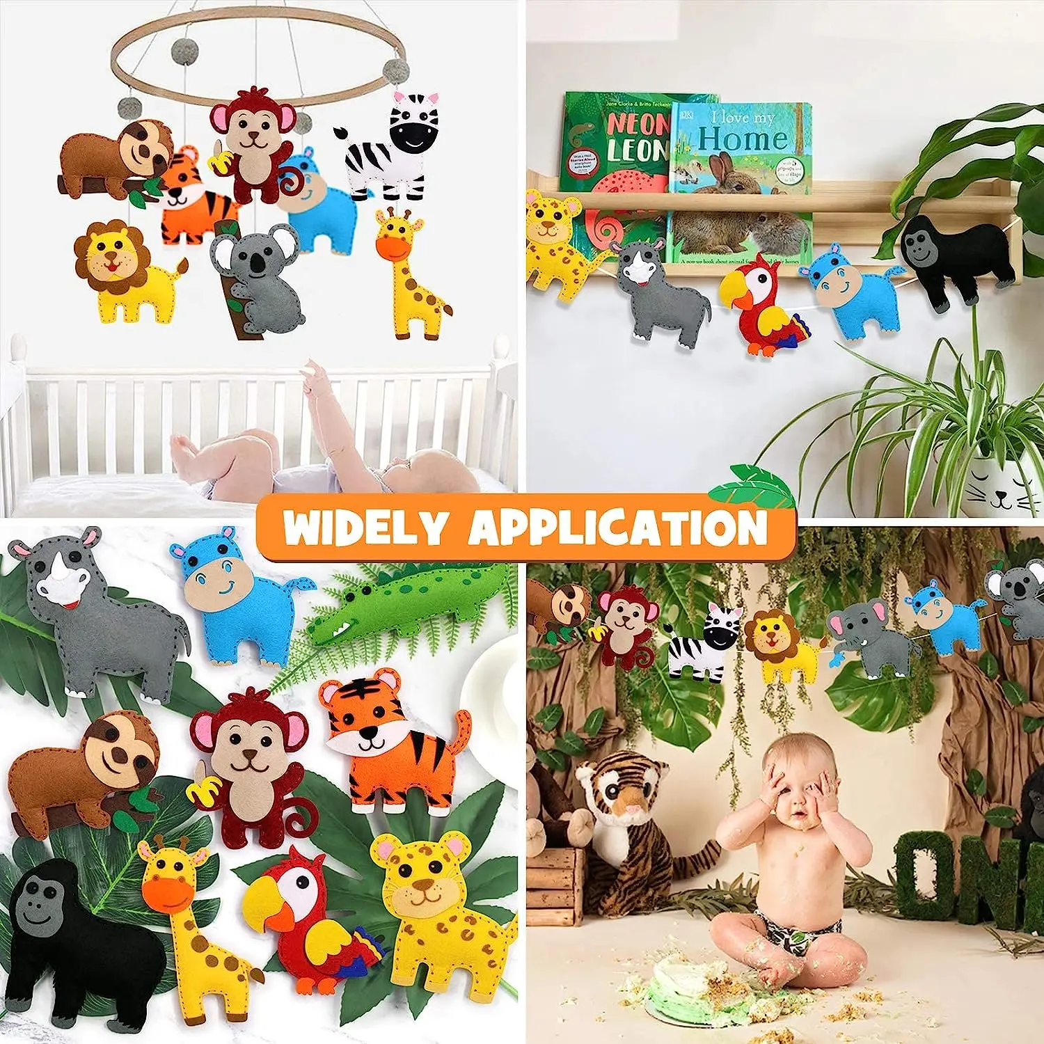 Woodland Animals Craft Kit Forest Creatures DIY Sewing Felt Plush Animals for Kids Beginners Educational Sewing Set Girl Art Toy