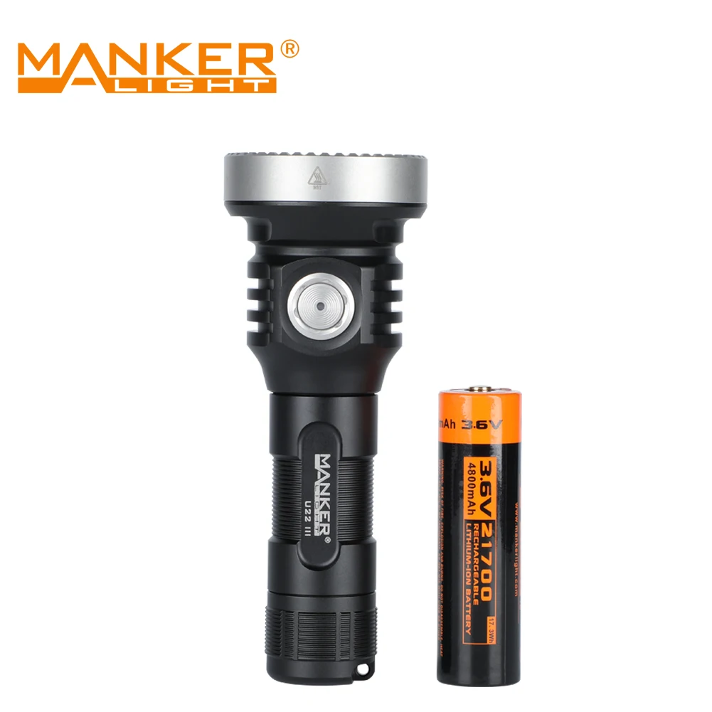 Мощный фонарик Manker U22 III 5000 лм с USB-разъемом аккумуляторная батарея 4200 мАч 21700 |