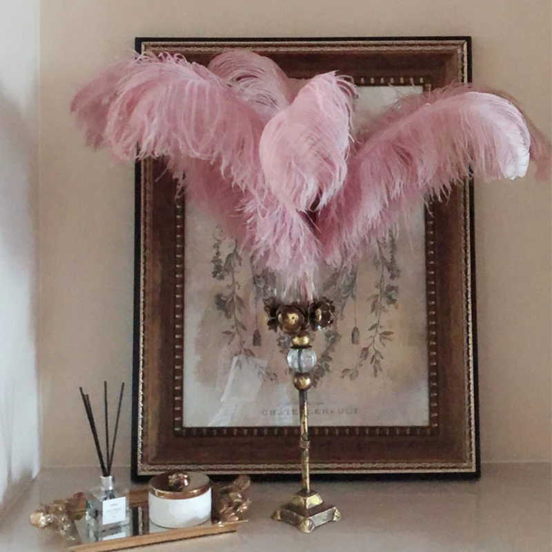 Doolland 10 Pcs Pink Ostrich Feathers 10-12 inch(25-30 cm) Bulk for DIY  Wedding Party Centerpieces, Easter, Gatsby Decorations Feather Supplies  Jewelry Making 