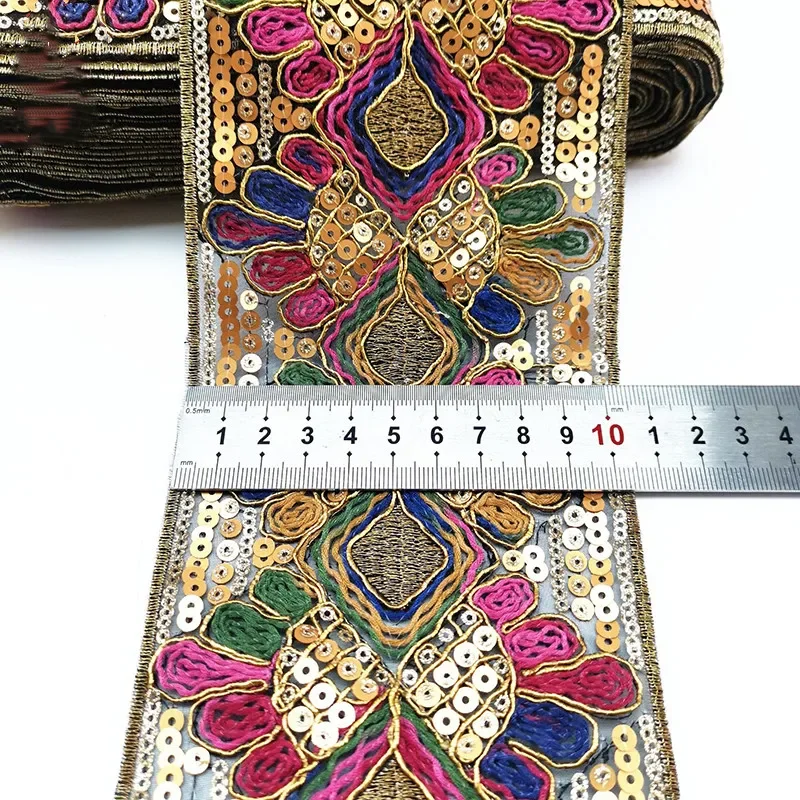 Sequin Lace Trim Lace Fabric DIY Sewing Supplies 1 Yards