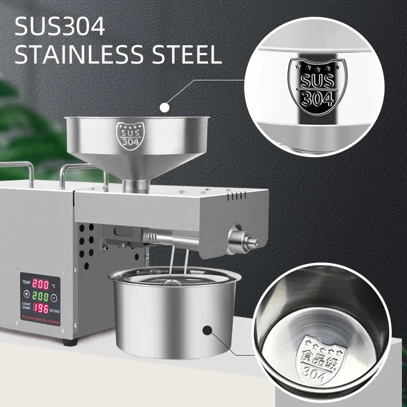 Oil press machine Automatic Home/Commercial Oil Expeller for Avocado Coconut Castor Flax Peanut Sunflower 2