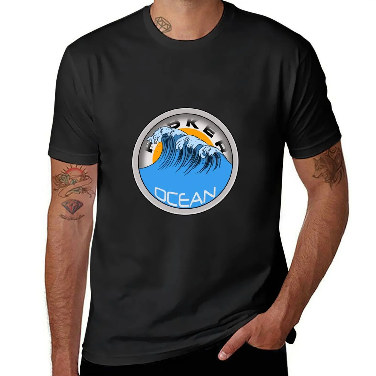 Fisker Ocean Badge T-Shirt sublime anime men t shirts