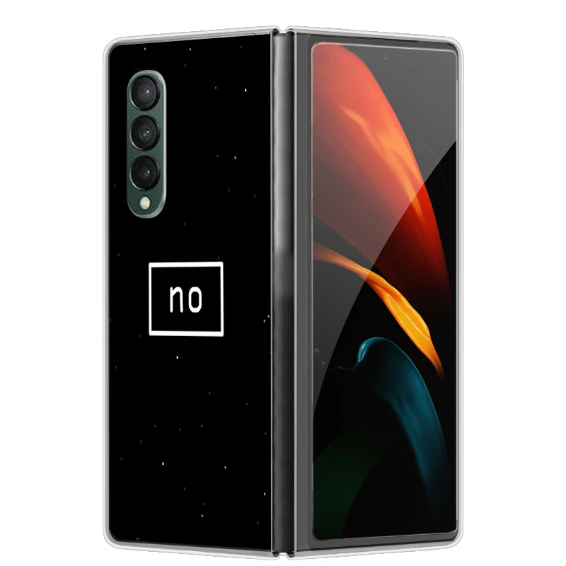 Luxury Painted Transparent Hard Folding Case – Premium Clear Cover for Samsung Galaxy Z Fold Series