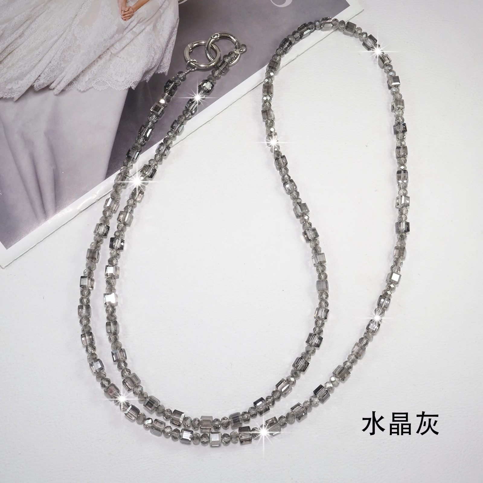 Fashion Crystal Crossbody Phone Lanyard with Leisure Neck Rope Strap