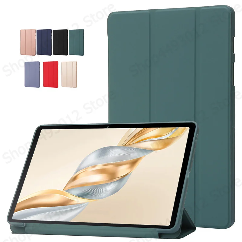 Premium PU Leather Tablet Stand Case - Soft Silicone Back Shell