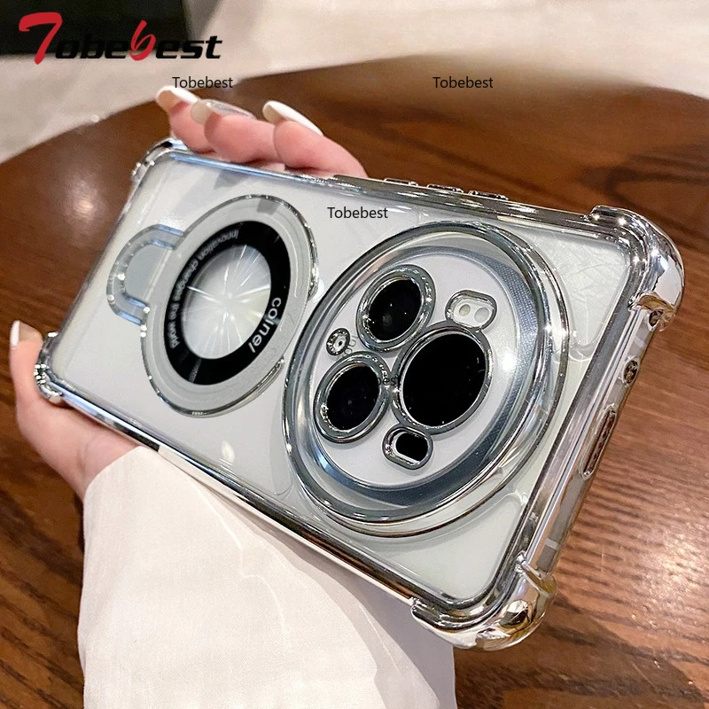 Shockproof Magnetic Bracket Silicone Case with Air-Clear Design