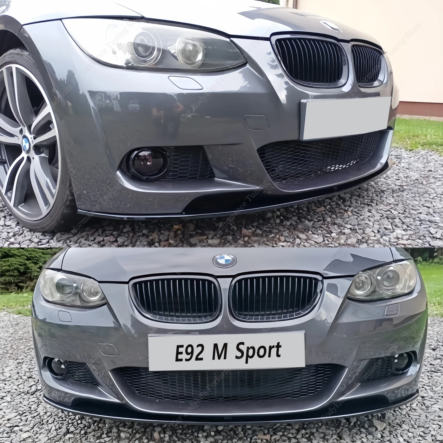 For Bmw E92 E93 MP Style Gloss Black Front Bumper Lip Spoiler Splitter Diffuser Retroft 335i 335d 330i M Sport 2006-2013 Mod