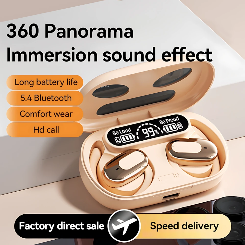 Bluetooth5.4 Sports Headset Wireless Ear-Hanging Headphone Touch With Microphone Game Eaphone HD Stereo For Iconic Brand Phone Headset