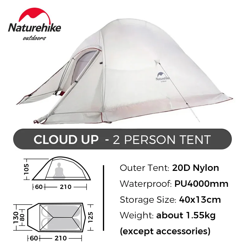 新品未使用　Naturehike Cloud-Up Ultralight 2P Cloud Up UL 2 Ultralight Backpacking Tent – Naturehike