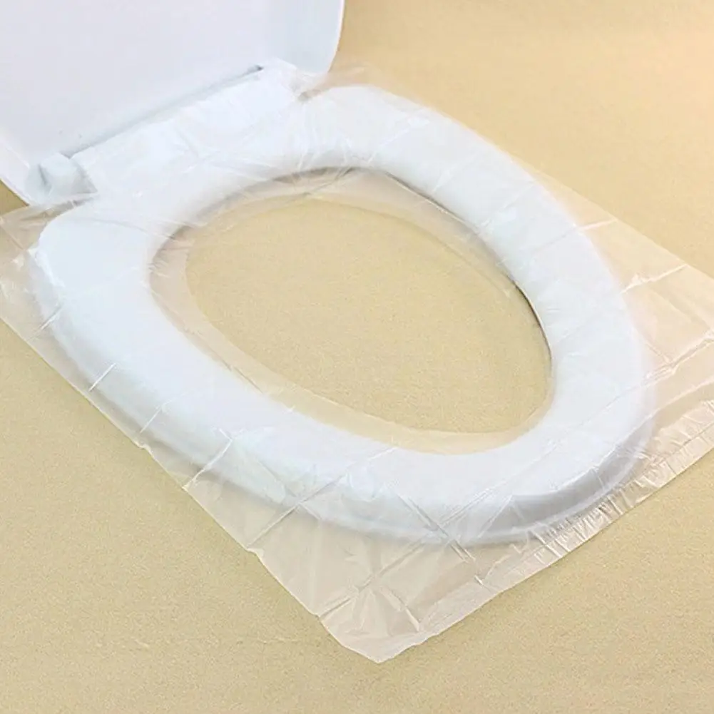 50 Pcs/bag Travel Disposable Toilet Seat Covers Mat Waterproof Toilet