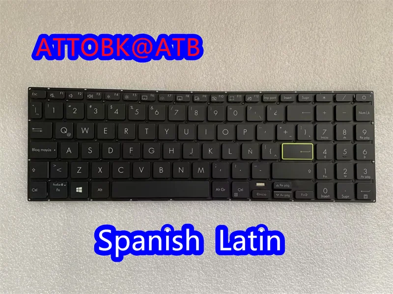 Russian us French sp Teclado Latino do Portátil para Asus X513 D513 S513 M513 F513 K513 R513 E513 X531 X531f Luz de Fundo - Imagem 2