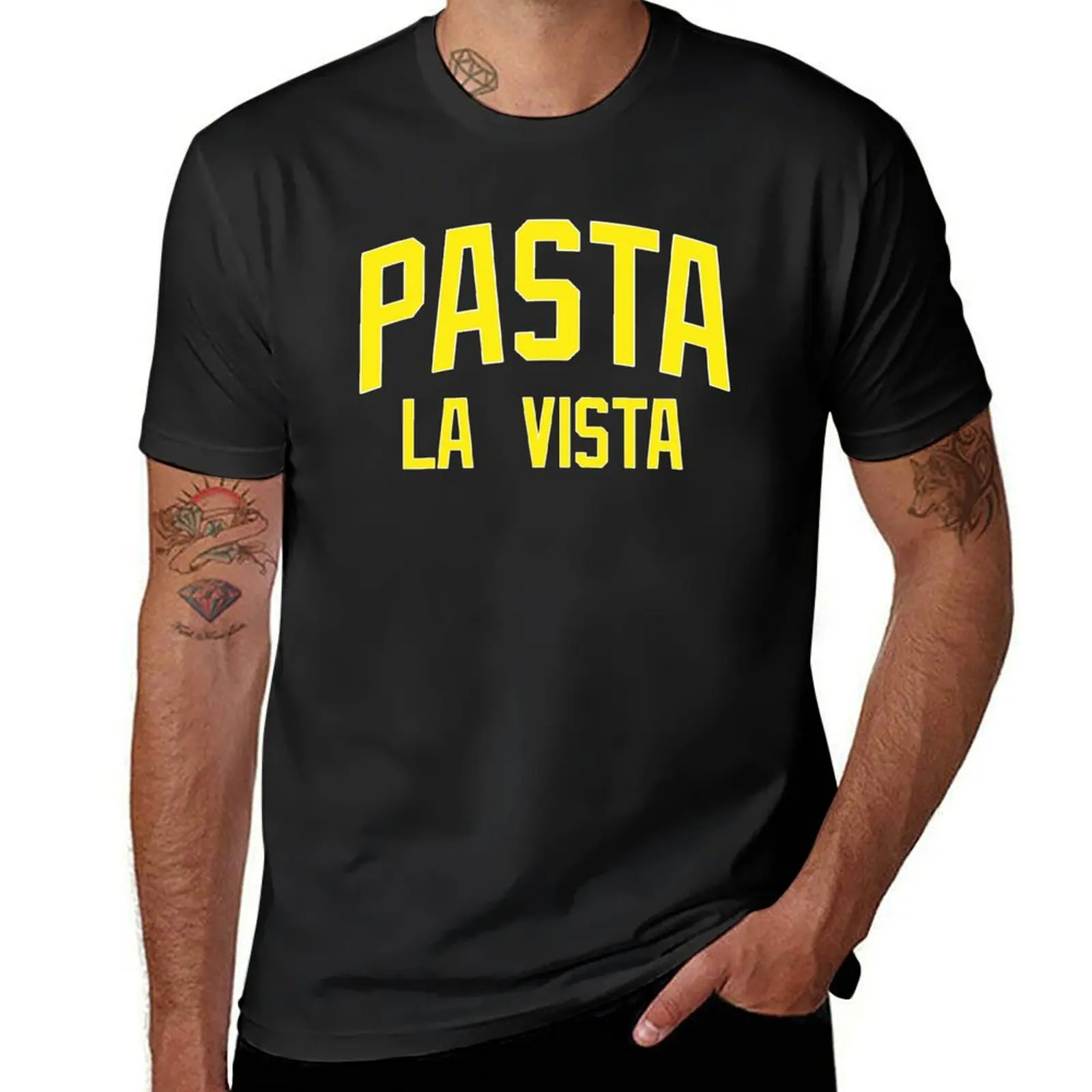Camiseta de Pasta La Vista para hombre, ropa ajustada para fanáticos del sudor, diseño personalizado