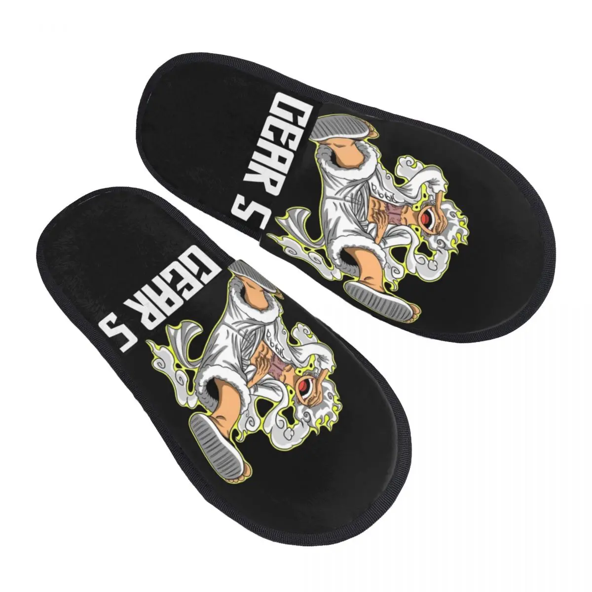 

Winter House Slippers Luffy Gear 5 Japanese Manga Accessories Household Fur Slides Slippers Bedroom One Pieces Anti Slip Slides