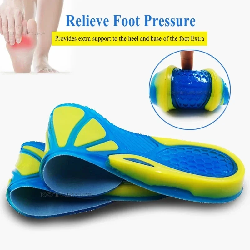Shoe Insoles Orthopedic Insoles Heated Shoe Insoles Shock Absorption And Pressure Reducing Sports Basketball Football Running Mountaineering Silicone