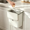 Wall-Mounted Kitchen Trash Can with Lid 1