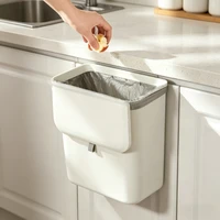 Wall-Mounted Kitchen Trash Can with Lid 1
