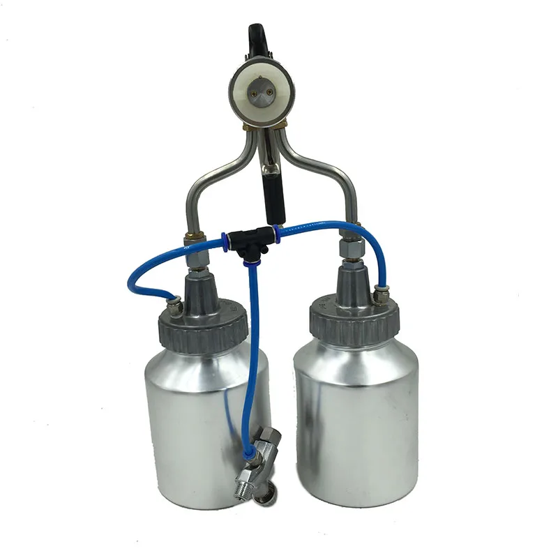 1184 compressed air spray can double action airbrush gun dual nozzle spray gun for car painting chrome spray plating 3