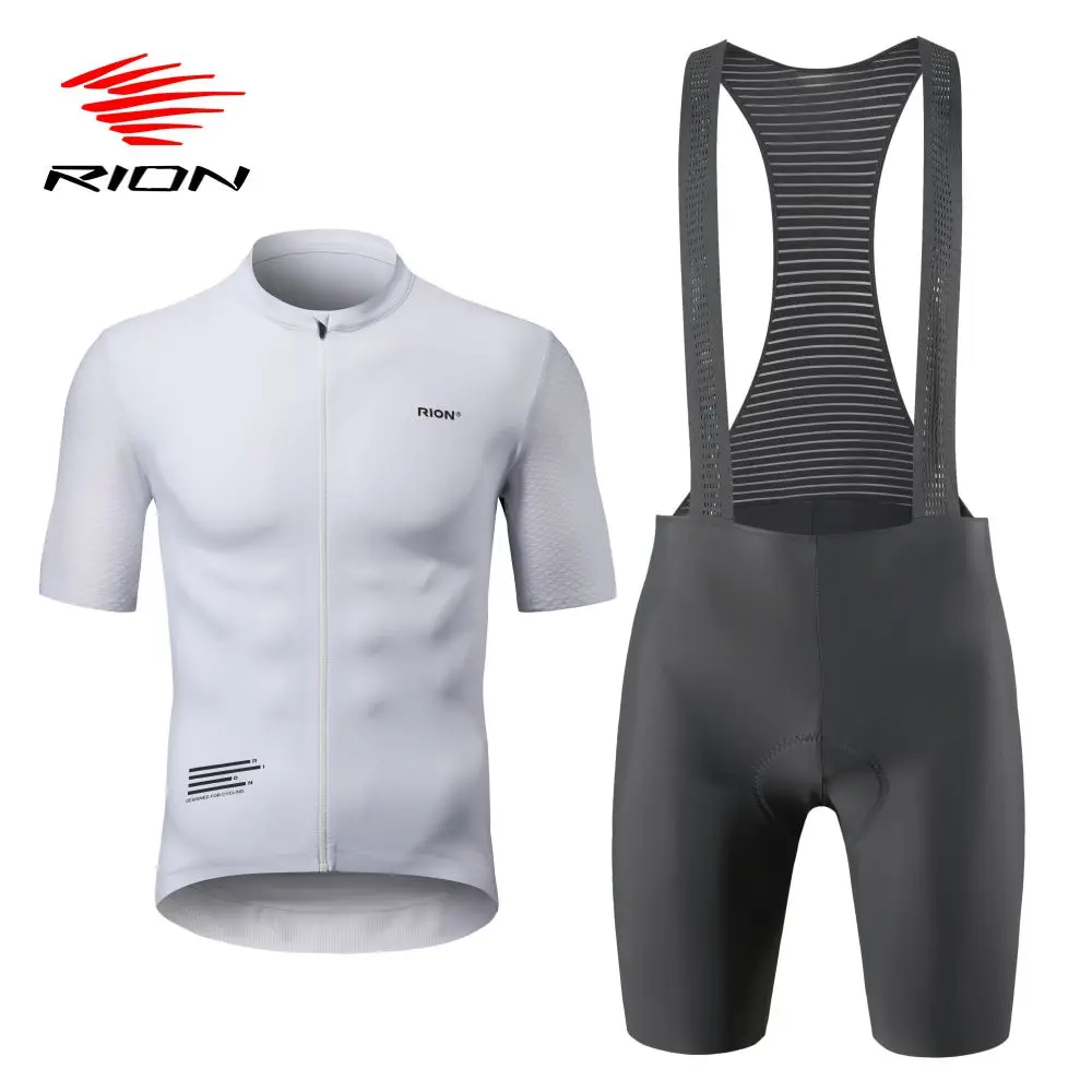 

RION Cycling Jersey Sets Men MTB Bib Shorts Shirts Set Bicycle Tights Padding Bike Bibs Pro Motorcross Riding Clothes Quick Dry