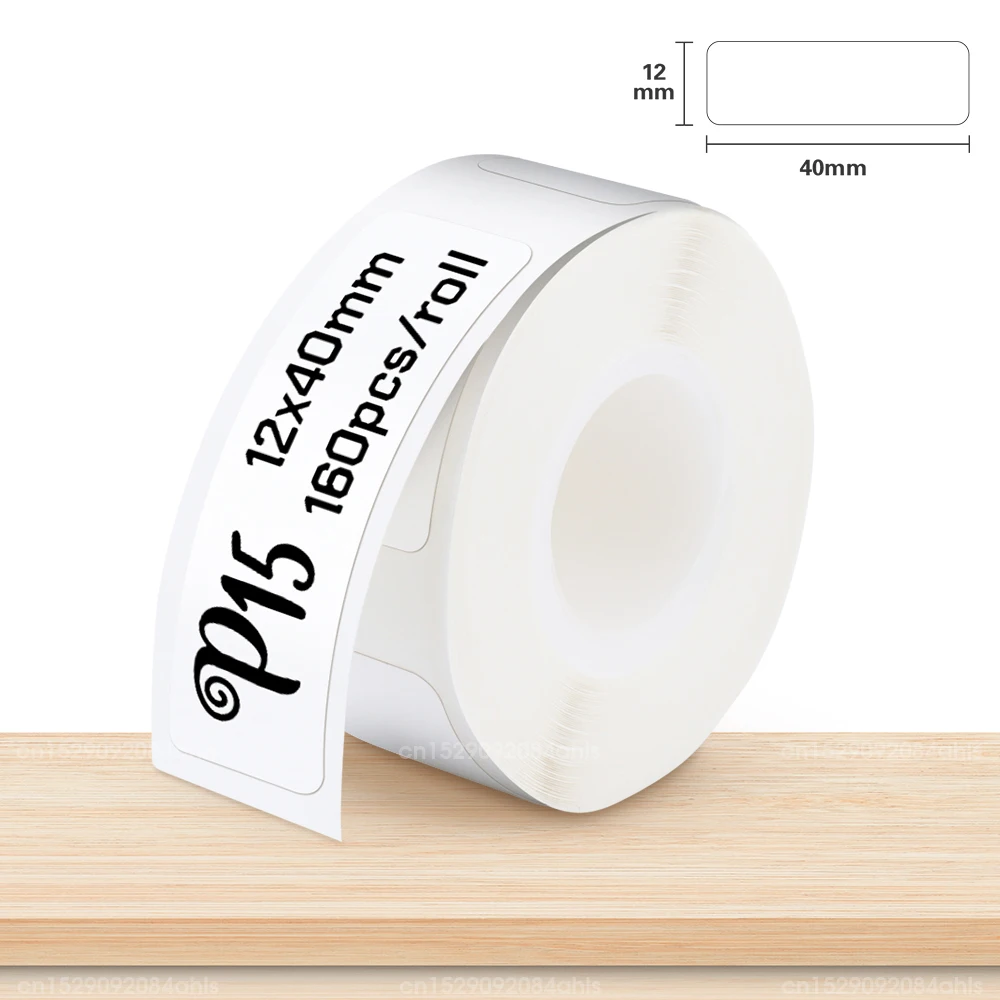 P15 Label Printer Sticker 12*40mm Label Tape Thermal Printer Paper