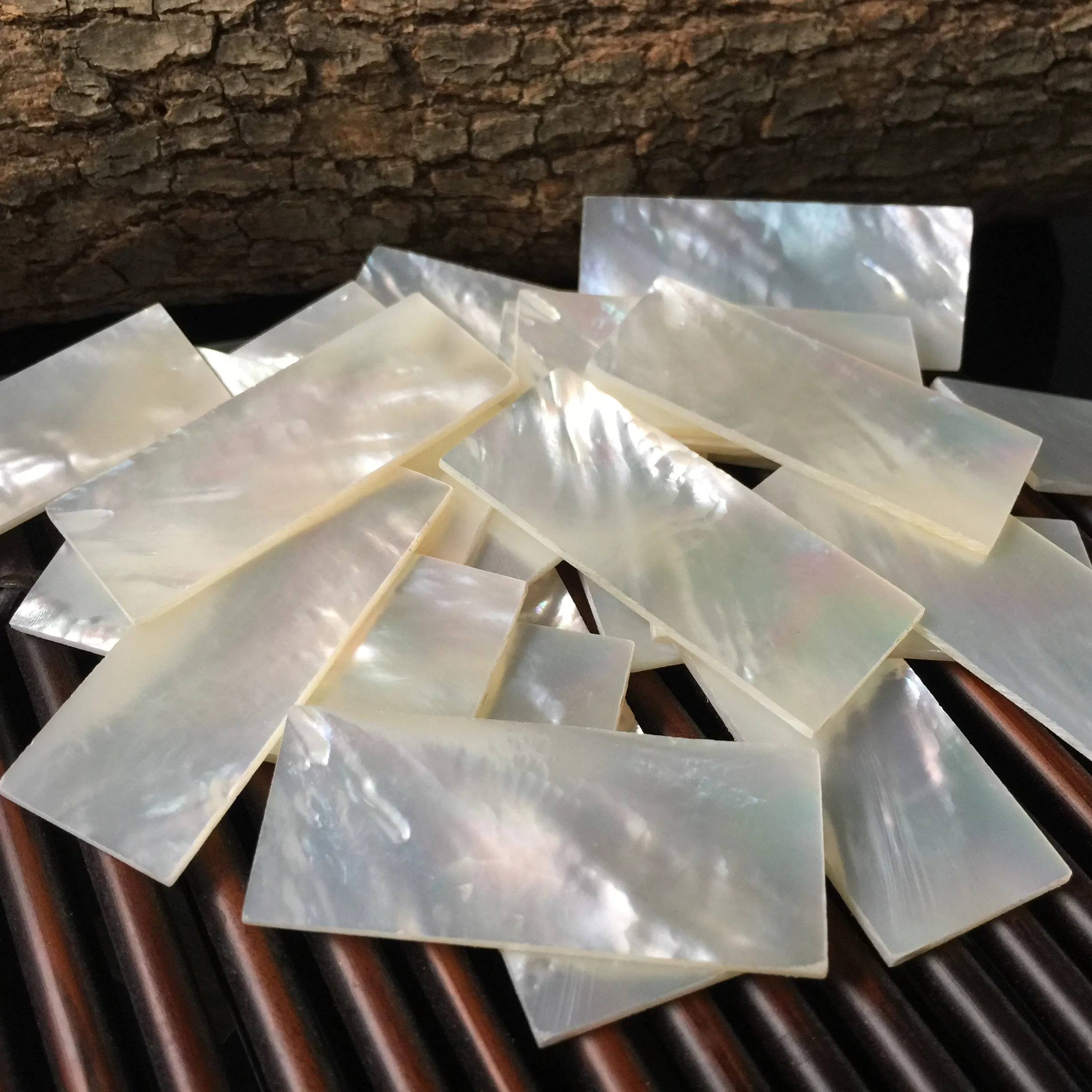 Natural Shell Ornaments 5pcs 50mm/20mm/1.5mm White Natural Mother Of Pearl Shell Slice For Musical Instrument Accessories And Wood Inlay Carved Material