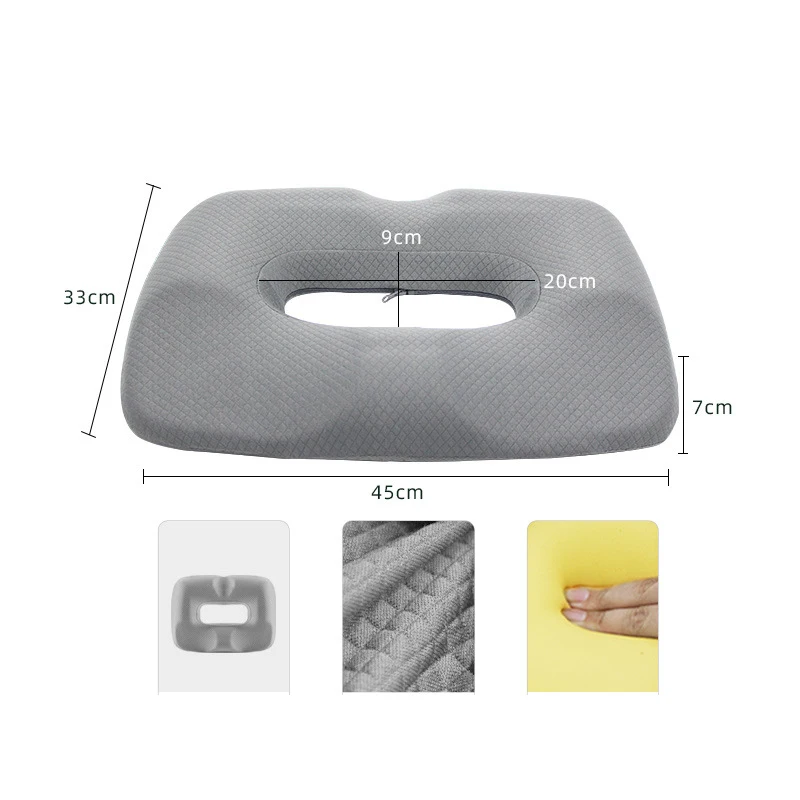 

Seat Cushion Orthopedic Memory Foam Sitting Pillow Sciatica Cushion Anti-decubitus Relief Pain Office Chair Bench Cushion Pad