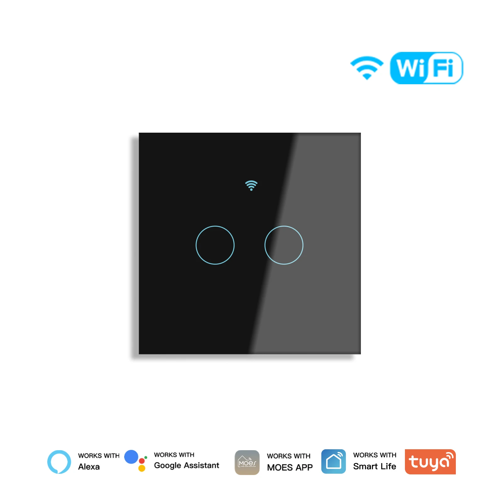 MOES Tuya WiFi مفتاح الإضاءة الذكي الزجاج اللمس سل...