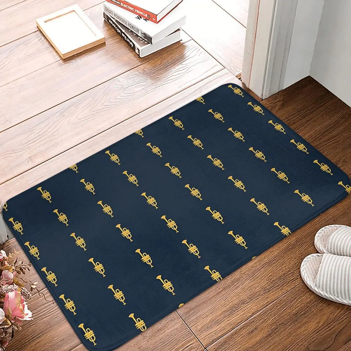 

Trumpet Doormat Rug Carpet Mat Footpad Polyester Anti-slip Absorbent Mat Entrance Kitchen Bedroom Balcony Toilet