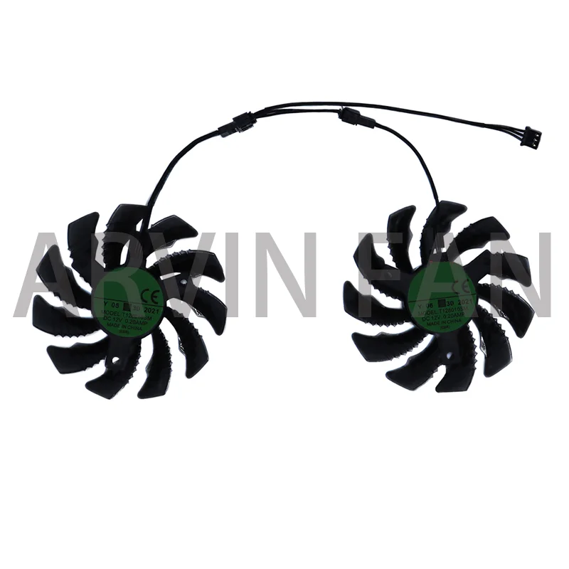2 Pz/Set Gpu Ventola Di Raffreddamento 3Pin T128010Sm Per Gigabyte Gv-N960Wf2 Gv-N960Wf2Cn-2Gd Gtx 950 960 Gtx1650 Schede Grafiche Sostituire