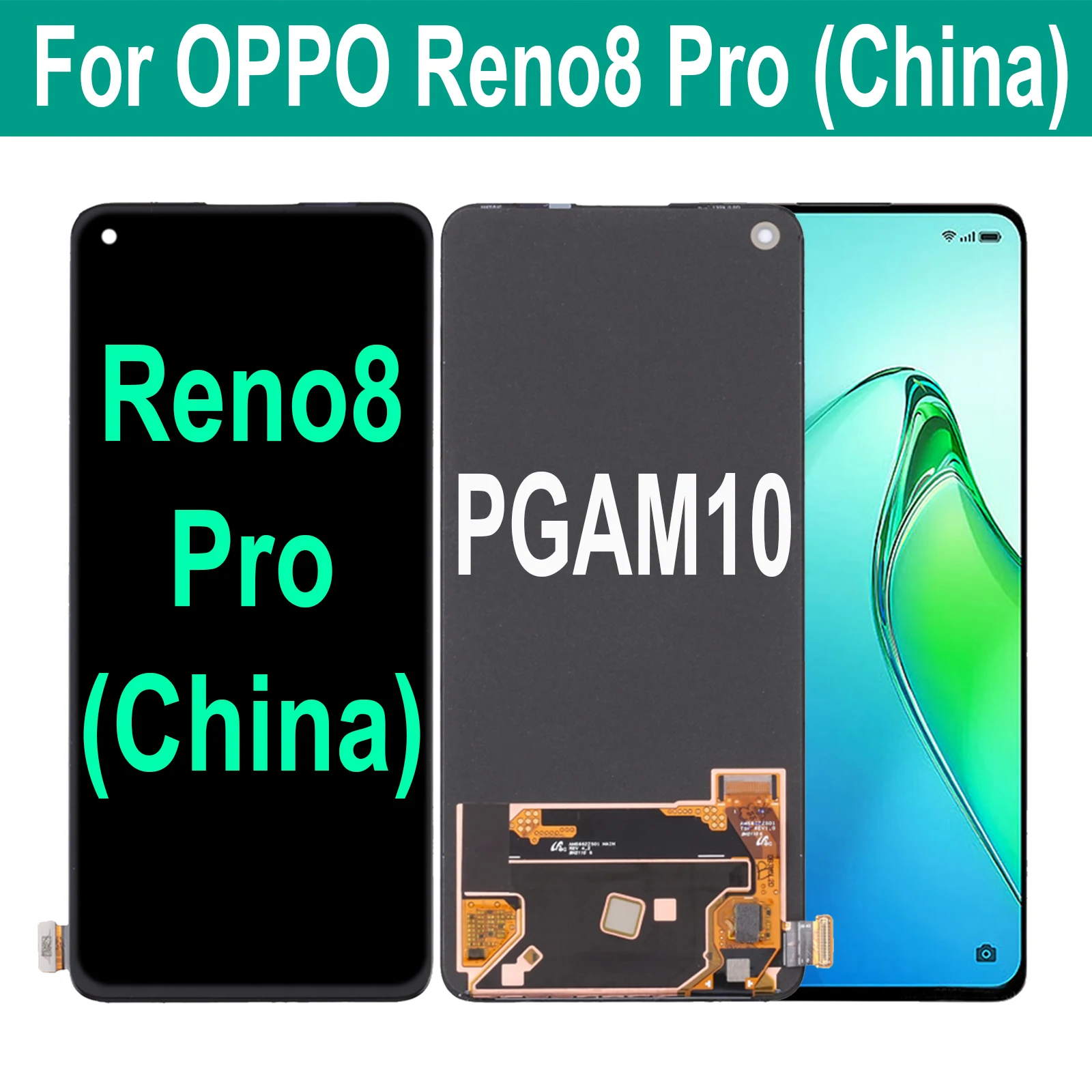 

AMOLED Original For OPPO Reno8 Pro CPH2357 PGAM10 Reno 8 Pro LCD Display Touch Screen Replacement Digitizer Assembly