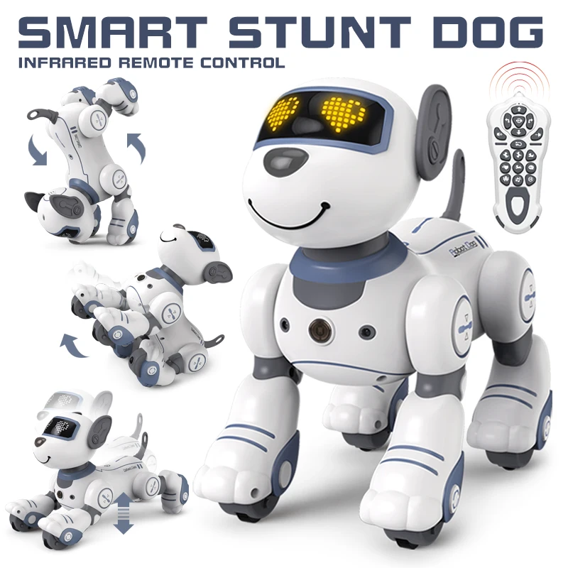 Funny RC Robot Electronic Dog Stunt Puppy Voice Command Programmable Touch-sense Music Song Robots Dogs for Children's Toys Kids