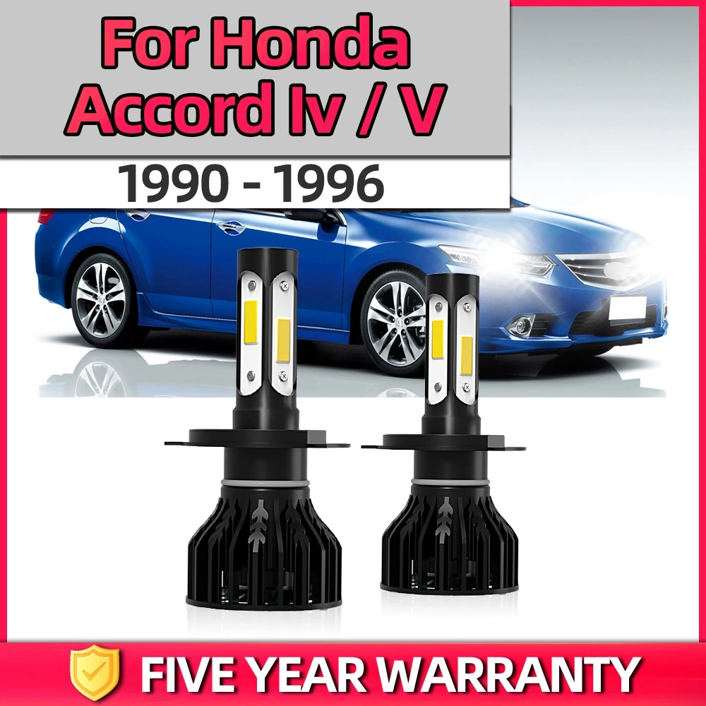 

TEENRAM 6x Super Bright LED Car Headlight 20000LM Car Lamps Kit H4 High/Low Beam All-in-one For Honda Accord Iv / V 1990-1996