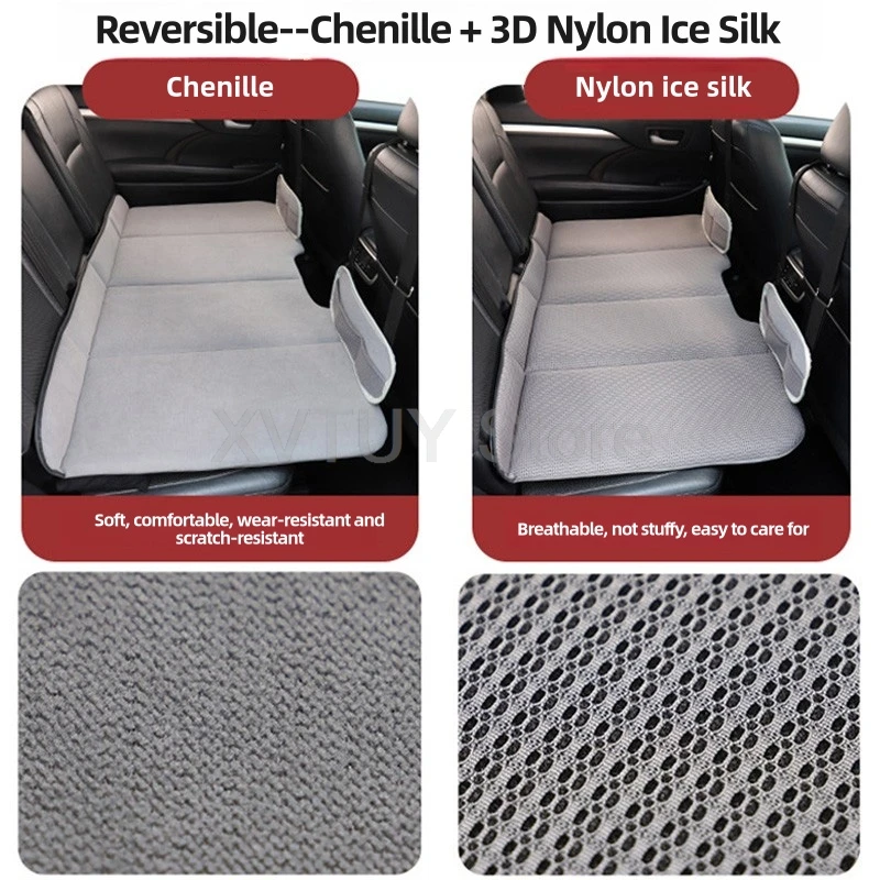 Portable Foldable Car Backseat Sleeping Mattress – SUV Travel & Camping Pad1 Set Foldable Portable Double-Sided Car Backseat Sleeping Mattress Travel Camping Pad for SUV Simple Auto Interior Bed 5