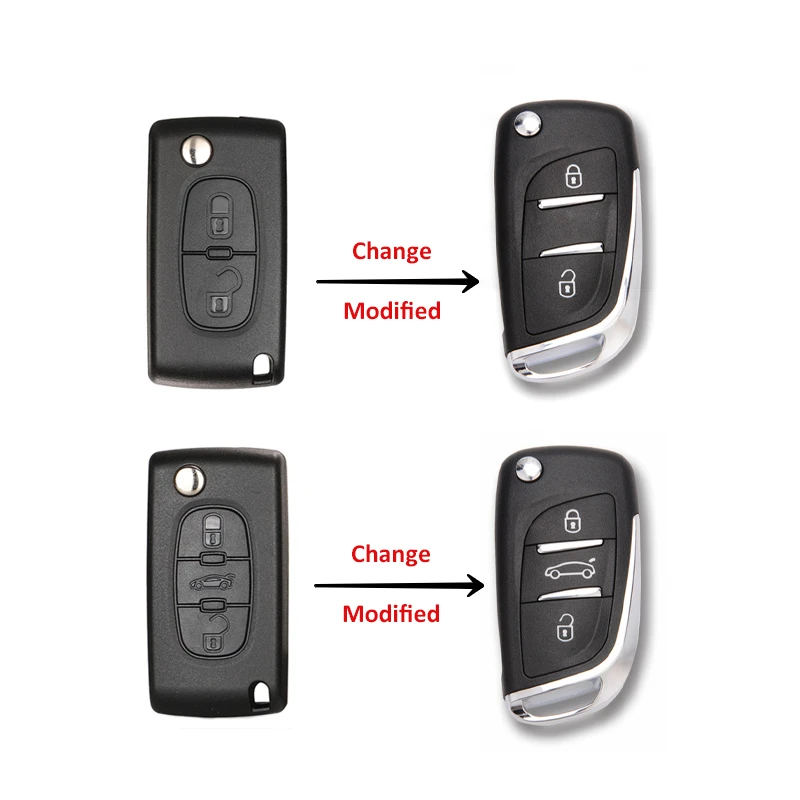 

Modified Remote Key Housing Case Shell for Peugeot 206 207 208 2008 307 308 3008 407 508 5008 Citroen C 2 C3 C4 Picasso C5 C6