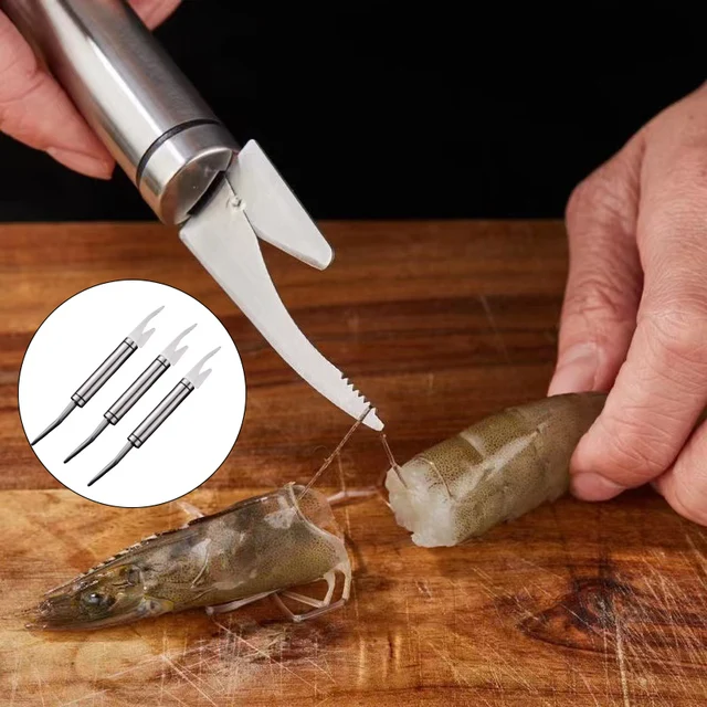 Fast Shrimp Sheller Fish Scales Peeler 6 In 1 Fish Double-headed Shrimp Line Cutter Stainless Steel Fish Cutting Cleaning Tool Fast Shrimp Sheller Fish Scales Peeler 6 In 1 Fish Double-headed Shrimp Line Cutter Stainless Steel Fish Cutting Cleaning Tool