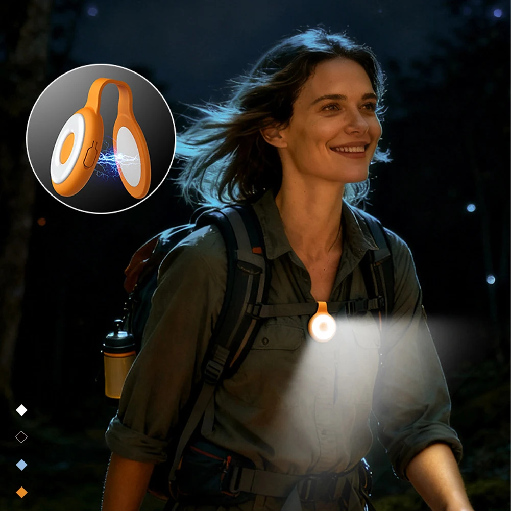 Portable Led Safety Light Hands-free Lamp Multifunctional Warning Night Safetylight for-running Strong Magnetic Clip for Reading