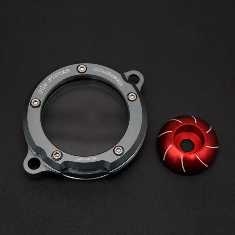 Transparent cover for turbocharging FOR KAWASAKI Z H2 SX H2R H2