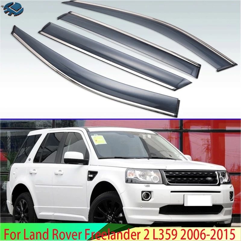 For Land Rover Freelander 2 L359 2006-2015 Plastic Exterior Visor Vent Shades Window Sun Rain Guard Deflector 2008 2009 2010