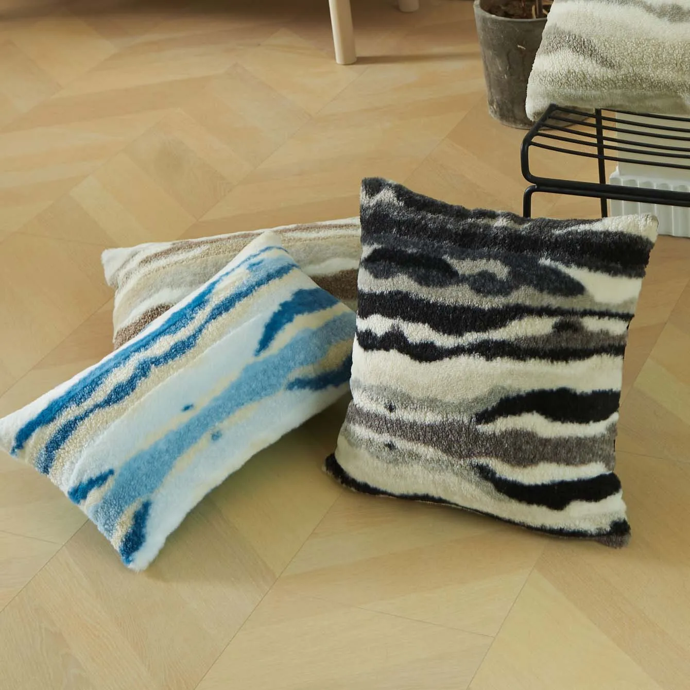Tie-dye Plush Cushion Cover Ins Nordic Home Decor Sofa Throw Pillow Cover Soft Comfrotable Housse De Coussin 30x50,45x45,50x50