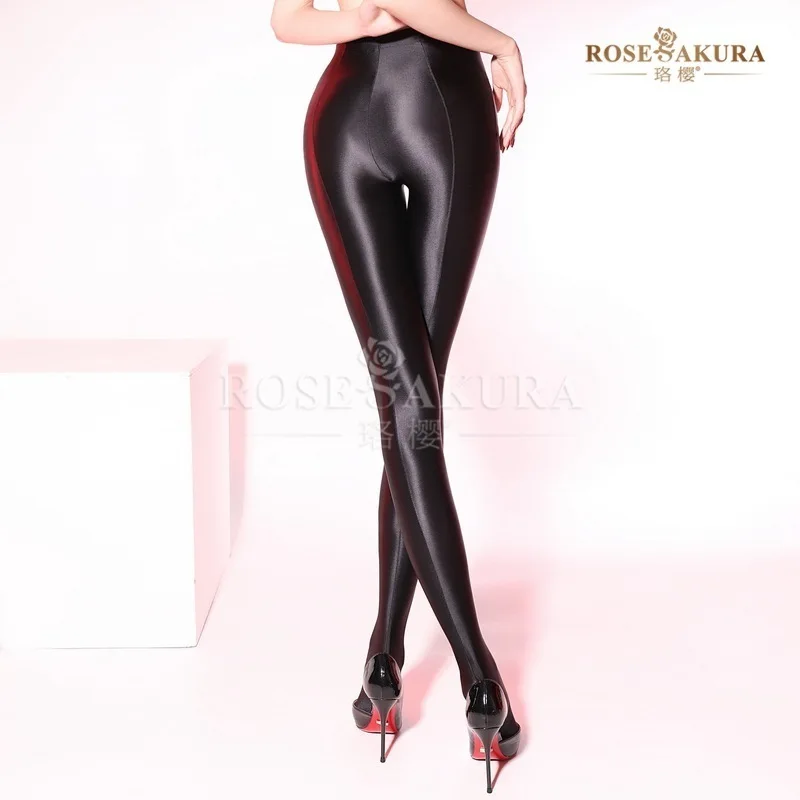 Glossy Leggings Shiny For Women Wearing Thin Silky Tight Fitting Pure Colour High Elasticity Slimming Versatile Leggings C48I