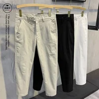 Loose Straight Leg Pants Men's Casual Trousers Lightweight Maturity Nine Points Spring Autumn New Style Workwear Cross-Border