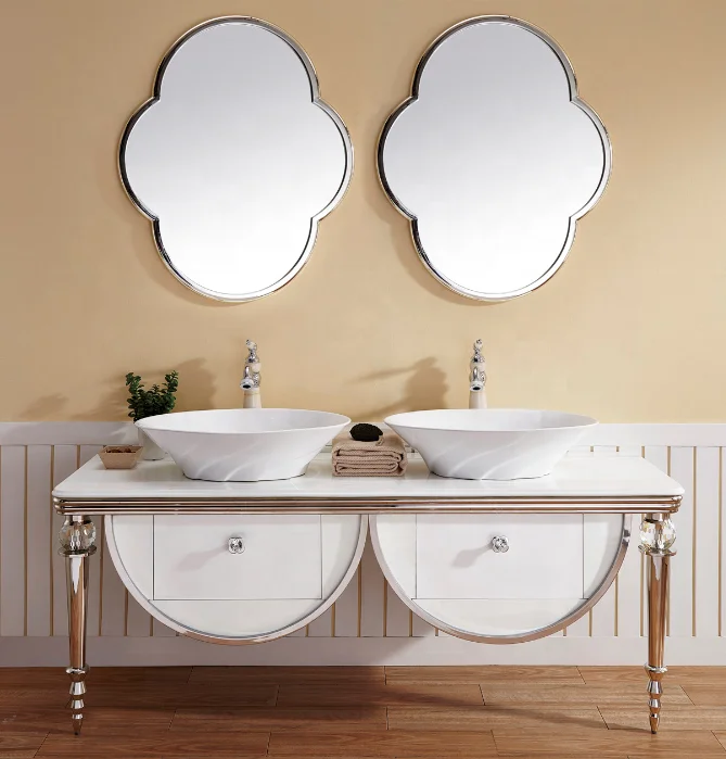 Luxury Modern Hotel Bathroom Vanity Double Basin Bathroom Cabinet
