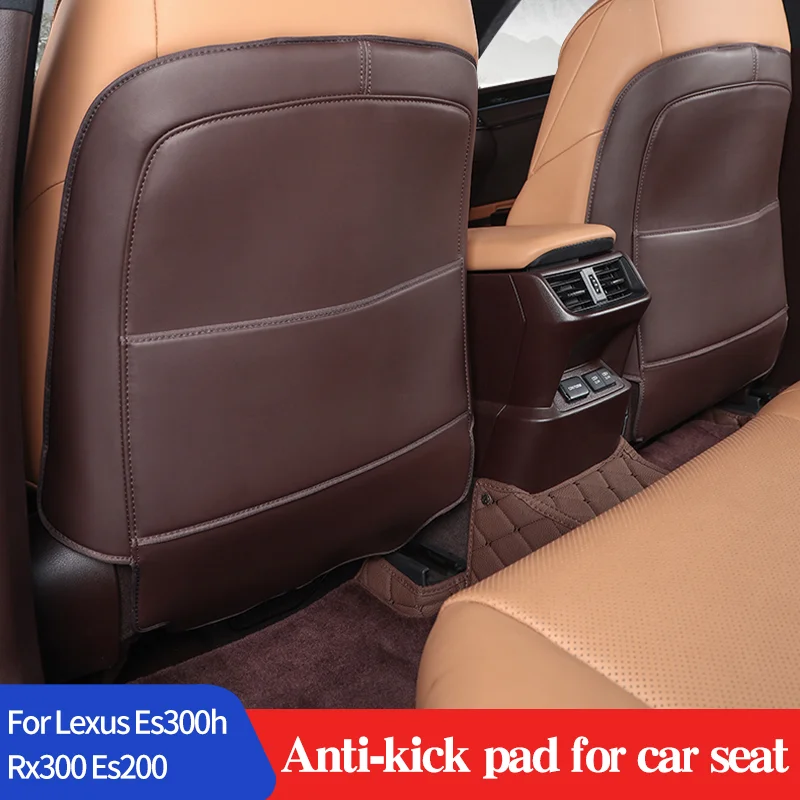 PU Leather Anti-Child-Kick Pad Lexus Es300h Rx300 Es200 Car Waterproof Protector Cover Auto Anti Mud Dirt Accessories car seat protector car door stopper cover car door protection film