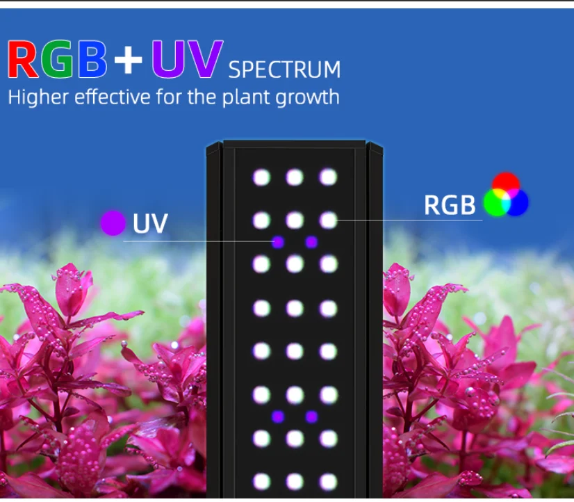 WEEK AQUA M PRO Series Aquarium Lights Full Spectrum Led RGB+UV