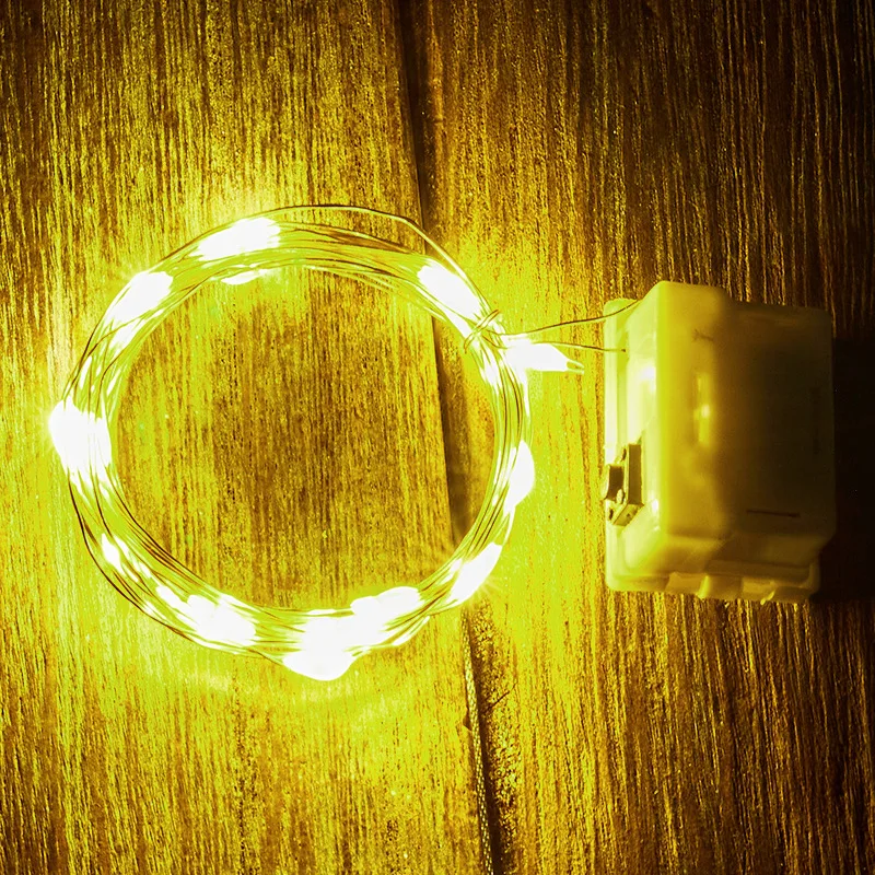 LED String Lights Decorative Lights LED Fairy Lights 10LED 1m Waterproof Copper Wire Battery Operated Wedding Party Christmas Decoration